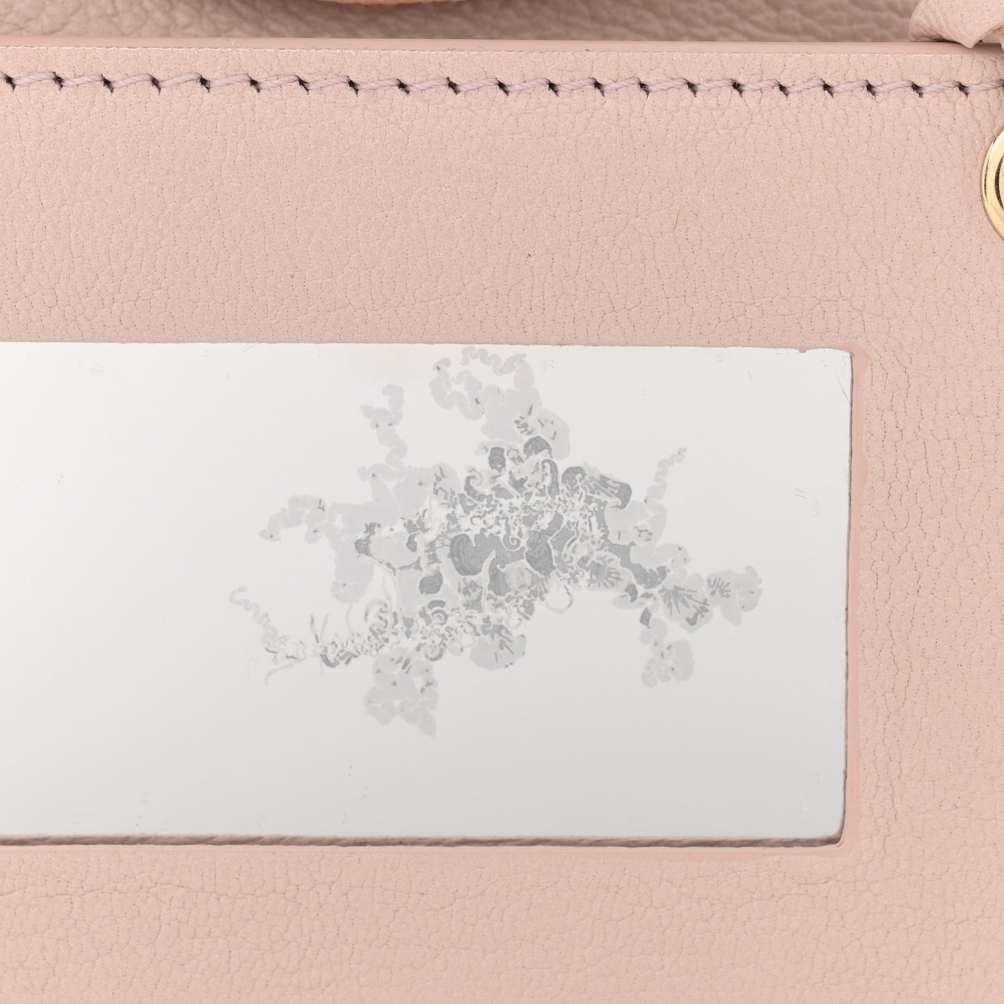 Chevre Silver Metallic Edge Hardware City Rose Aubepine Bois de Rose