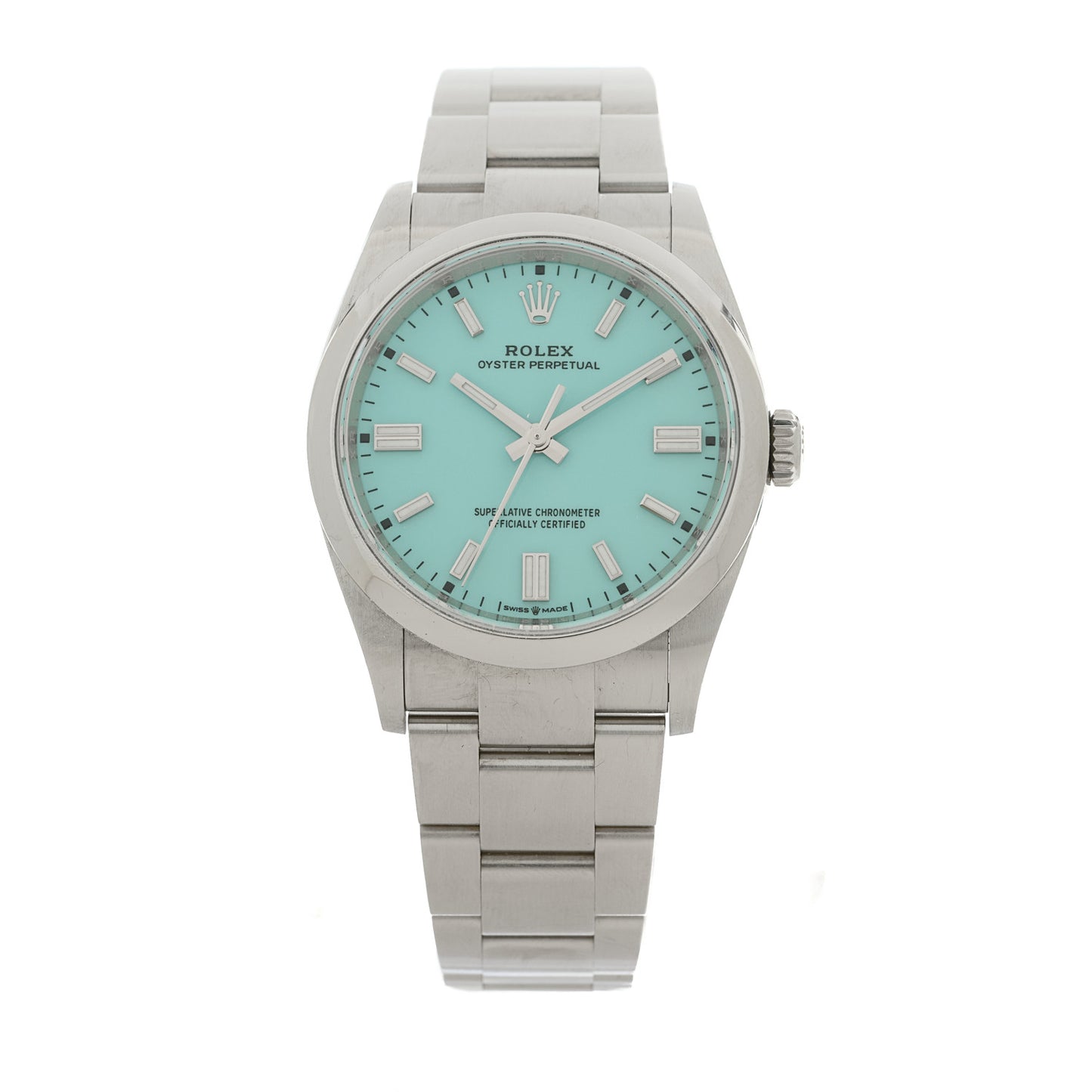 Stainless Steel 36mm Oyster Perpetual Watch Turquoise 126000