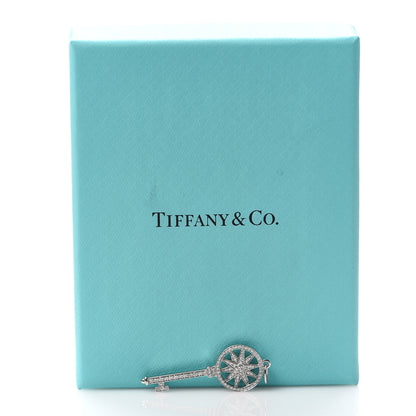 Tiffany Platinum Diamond Star Key Pendant 4 of 4