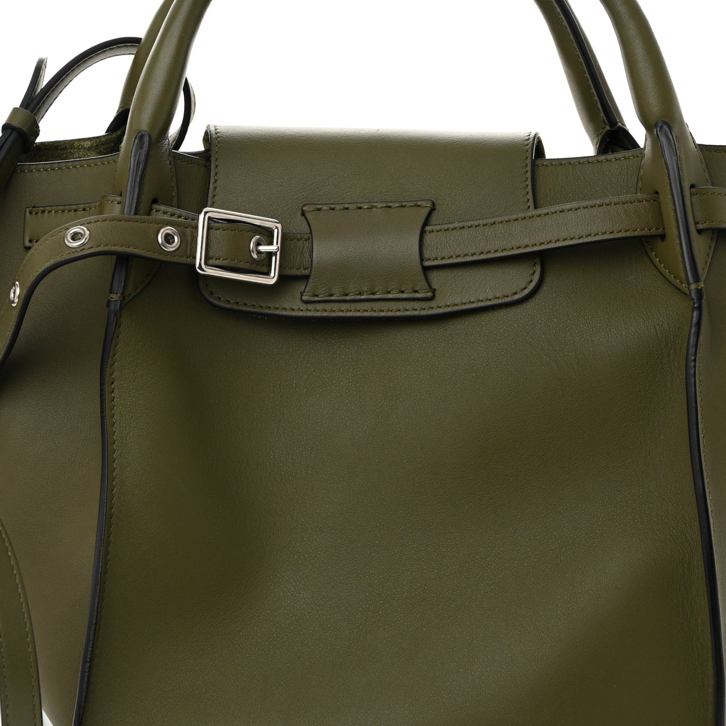Smooth Calfskin Small Big Bag Army Green
