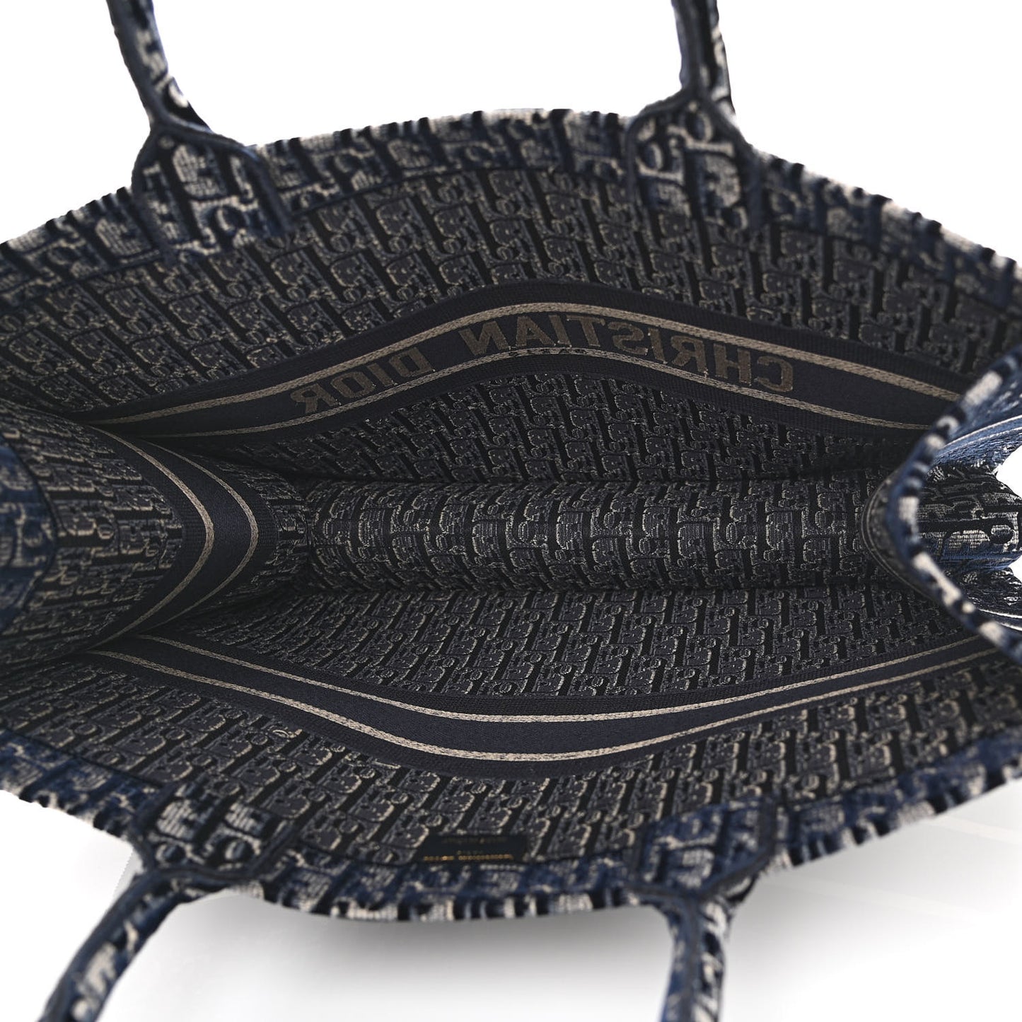 Oblique Velvet Book Tote Blue Multicolor