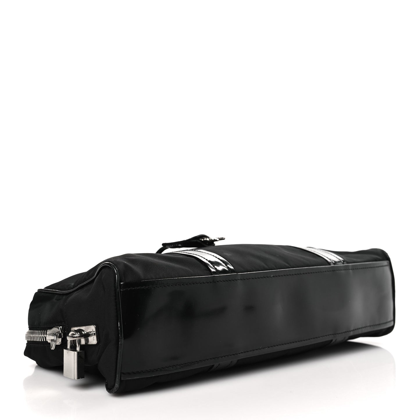Tessuto Nylon Vernice Bauletto Black