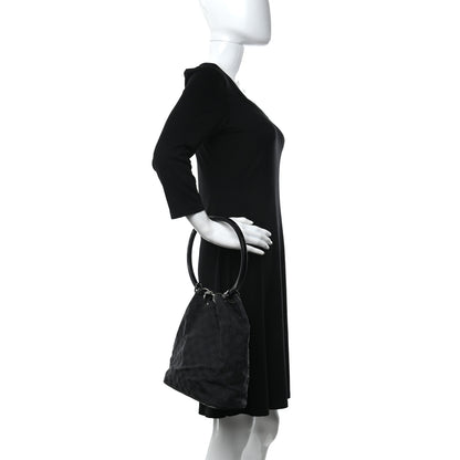 Gucci Monogram Loop Bucket Tote Black 2 of 11