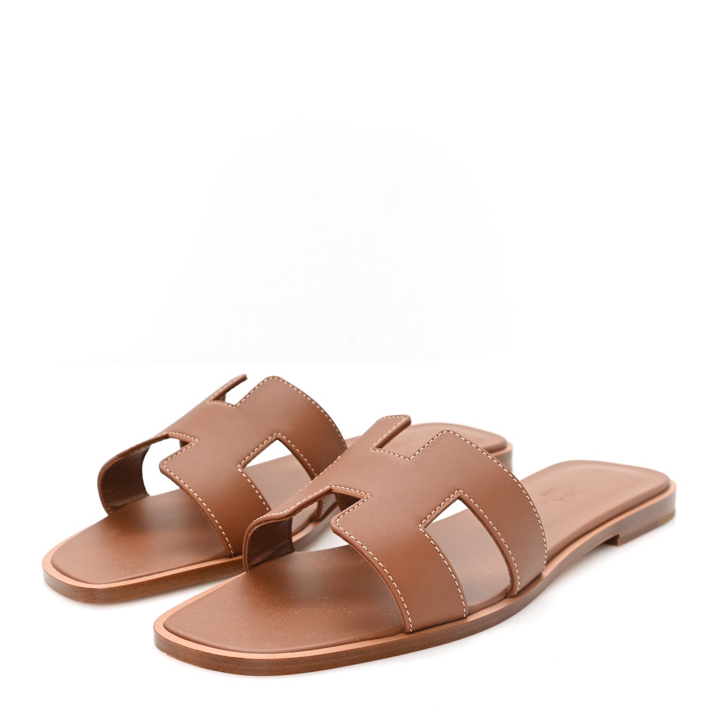 Box Calfskin Oran Sandals 37.5 Gold