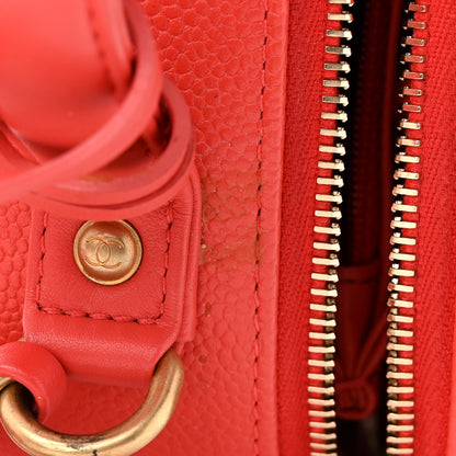 Chanel Caviar Quilted Medium CC Filigree Vanity Case Red 12 of 13