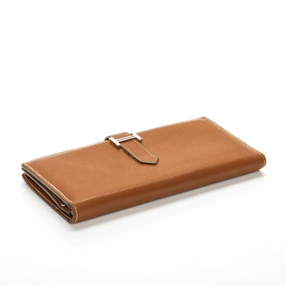 Hermes Epsom Bearn Gusset Wallet Gold 4 of 8