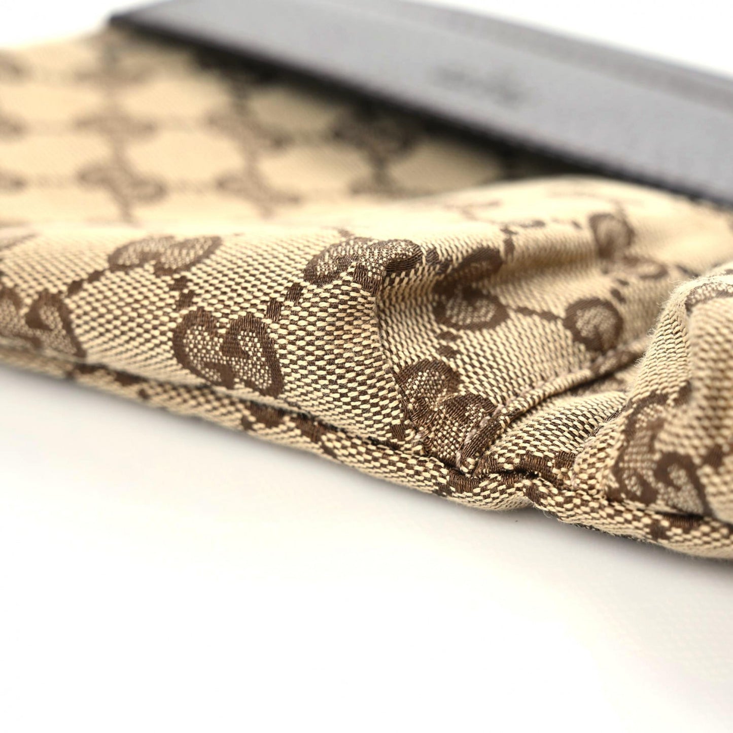 GG Monogram Double Pocket Belt Bag Dark Brown