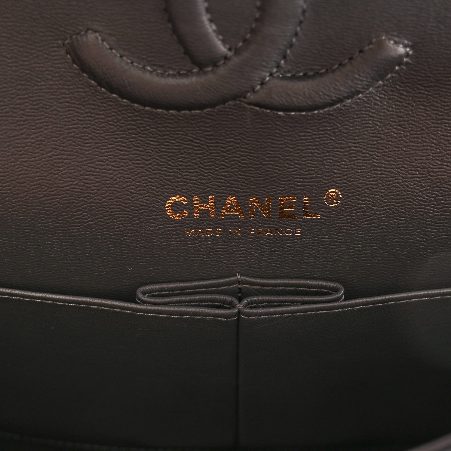 Chanel Caviar Quilted Medium Double Flap Dark Grey 6 of 11