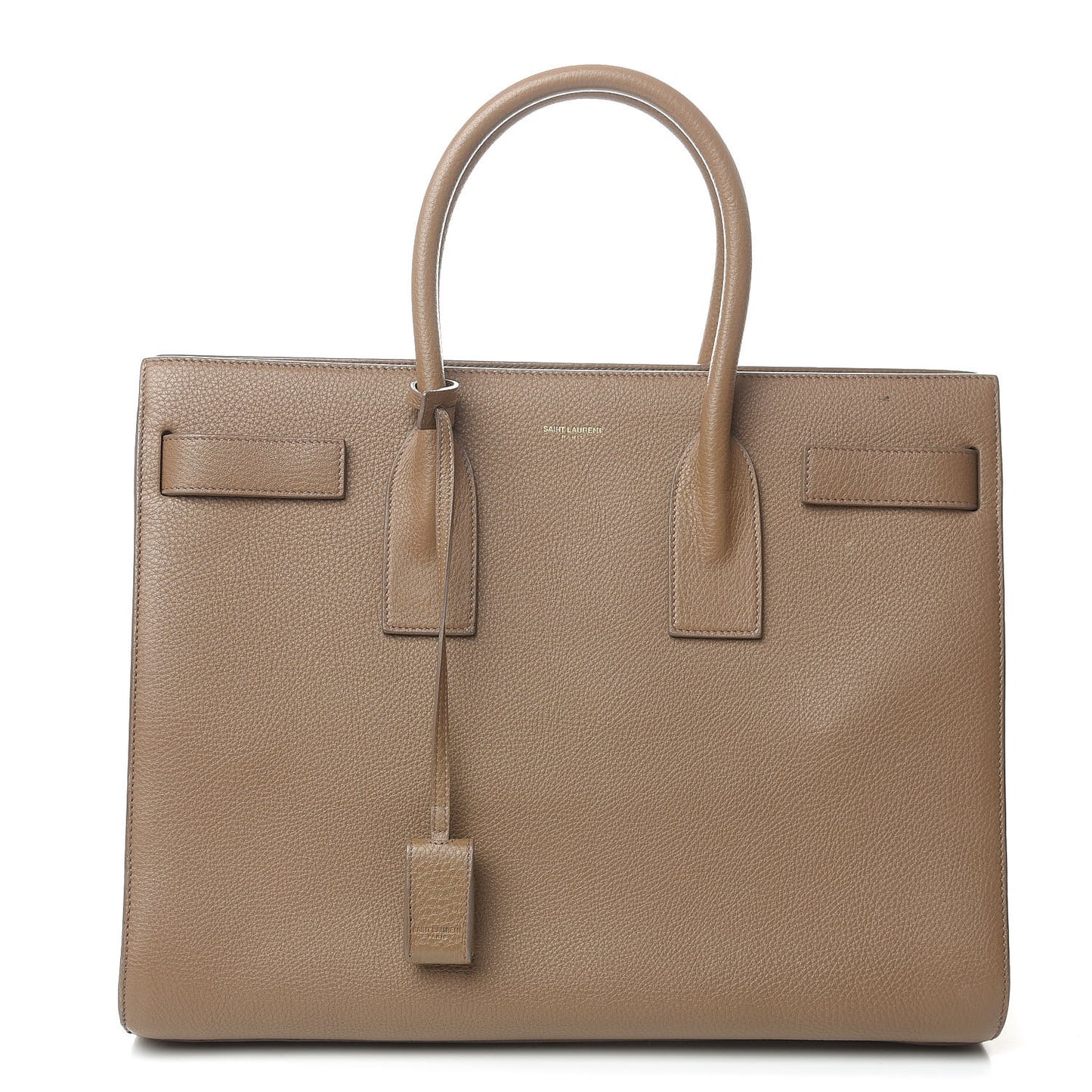 Grained Calfskin Large Sac De Jour Taupe