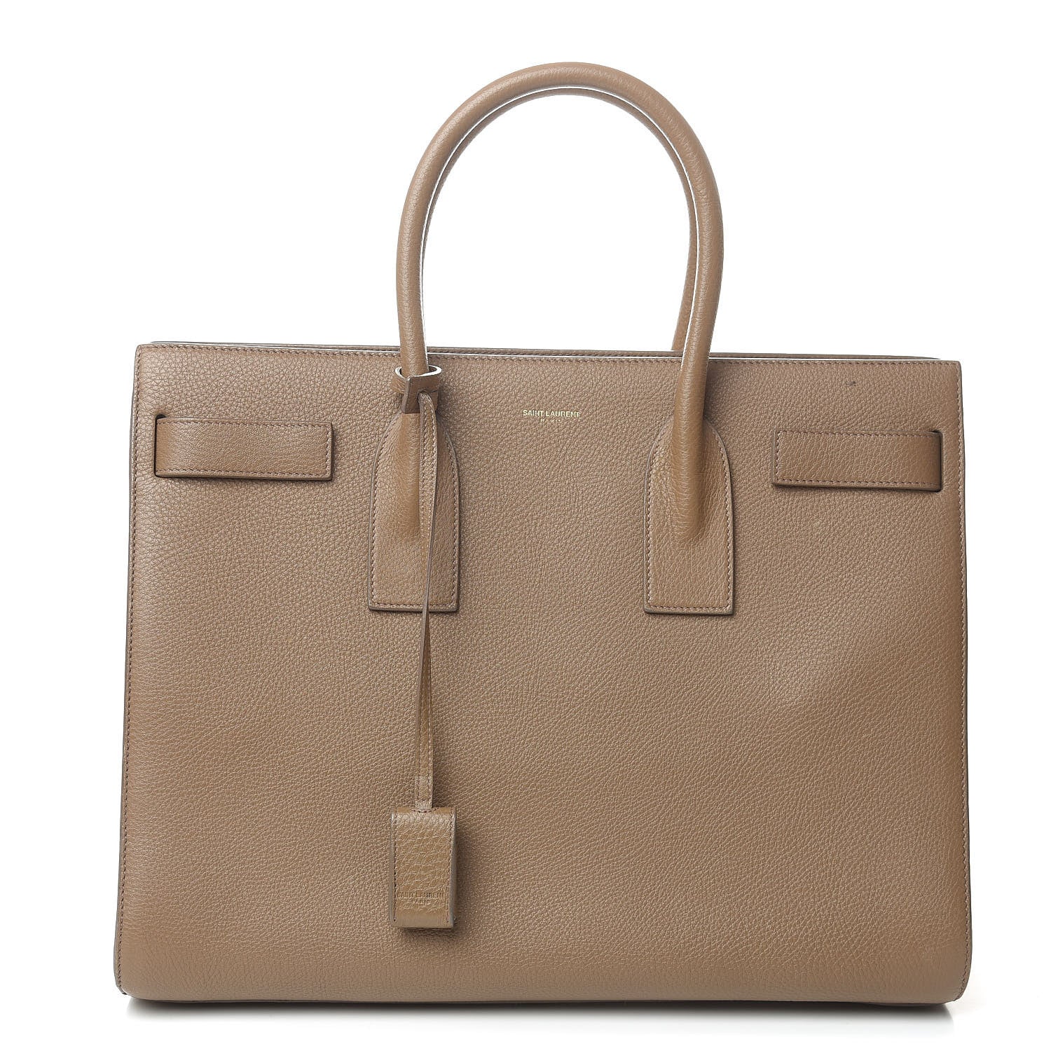 Saint Laurent Grained Calfskin Large Sac De Jour Taupe 1 of 16