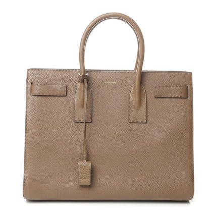 Saint Laurent Grained Calfskin Large Sac De Jour Taupe 1 of 16