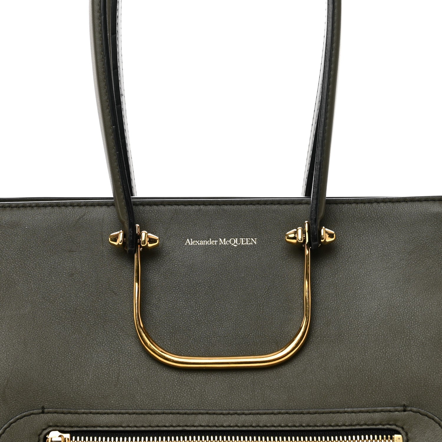 Alexander McQueen Calfskin The Tall Story Shoulder Bag Khaki 5 of 12