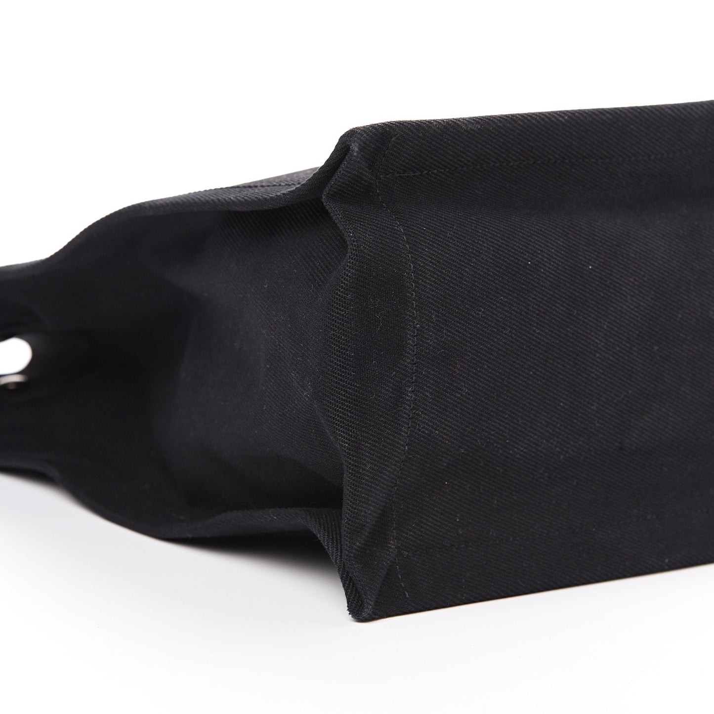 Linen Calfskin Rive Gauche Tote Black