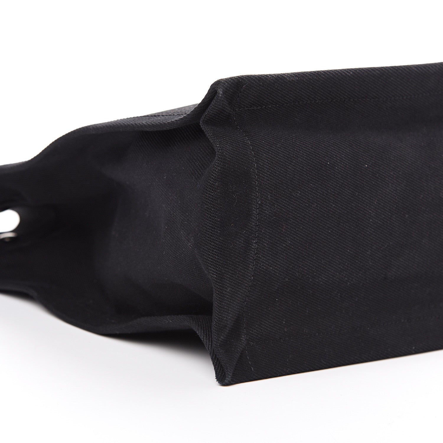 Saint Laurent Linen Calfskin Rive Gauche Tote Black 8 of 11