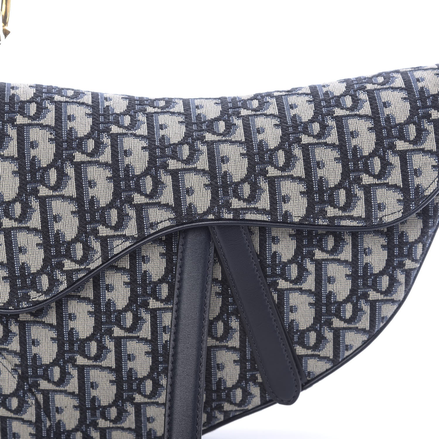 Christian Dior Oblique Saddle Bag Blue 10 of 11