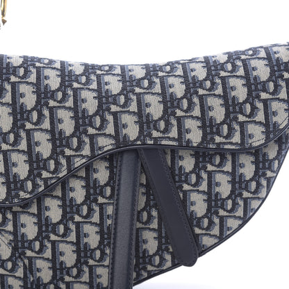 Christian Dior Oblique Saddle Bag Blue 10 of 11