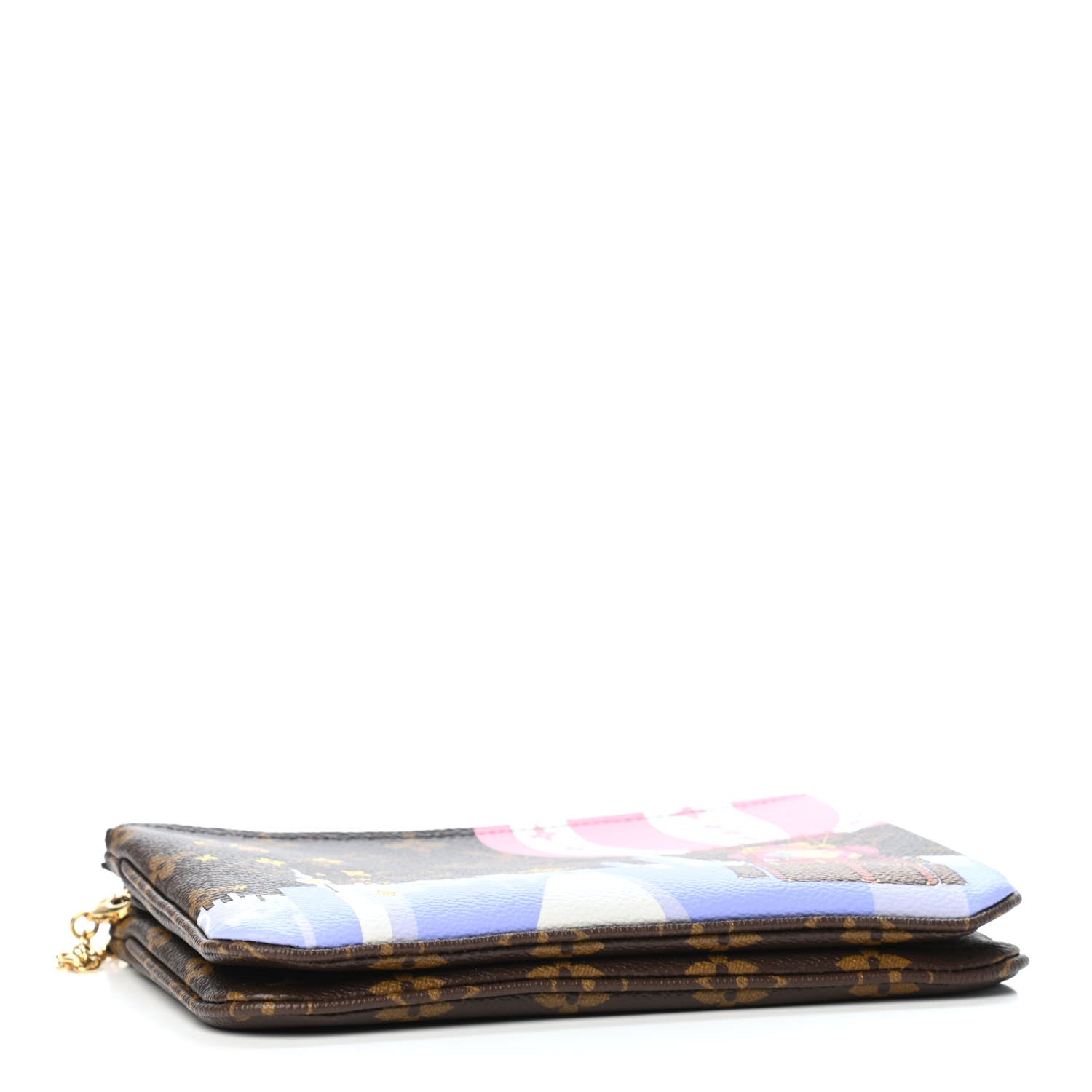 Louis Vuitton Monogram 2019 Christmas Animation Double Zip Pochette 4 of 5