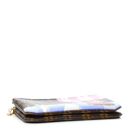 Louis Vuitton Monogram 2019 Christmas Animation Double Zip Pochette 4 of 5