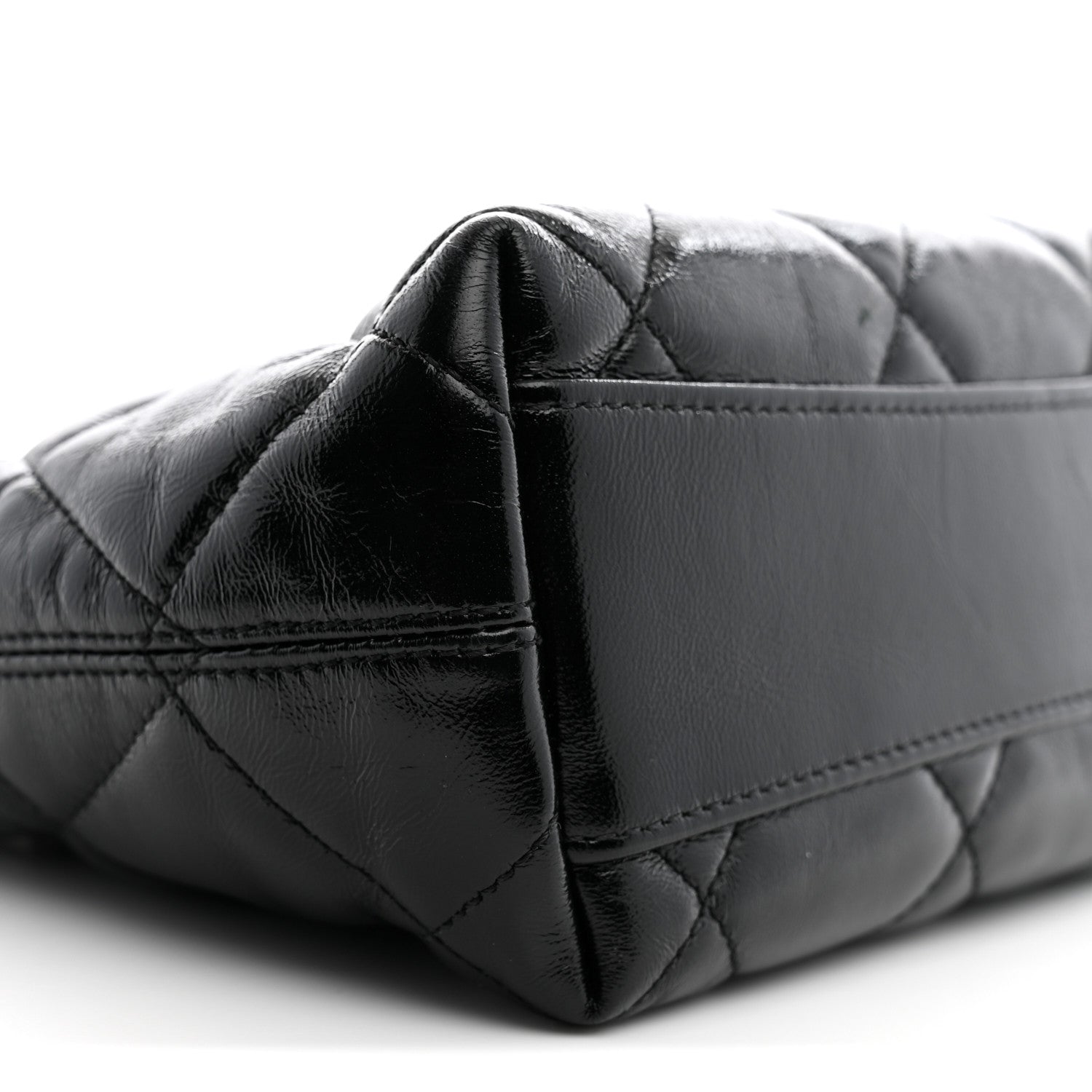 Chanel Shiny Crumpled Lambskin Quilted Small CC Funky Town Hobo Black 8 of 10
