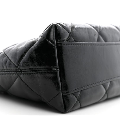 Chanel Shiny Crumpled Lambskin Quilted Small CC Funky Town Hobo Black 8 of 10