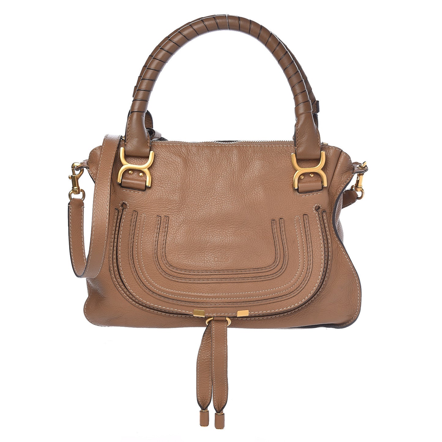 Calfskin Medium Marcie Satchel Nut