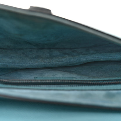 Christian Dior Grained Calfskin Saddle Bag Azure Blue 5 of 14