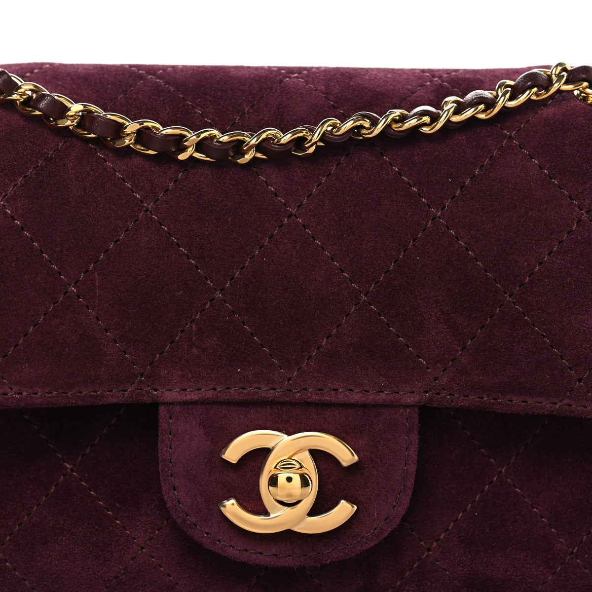 Chanel Suede Calfskin Mini Souplissimo Flap Burgundy 8 of 11