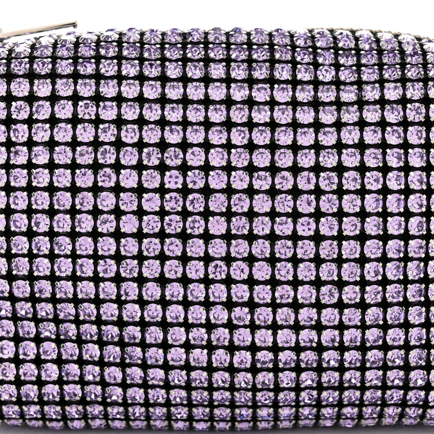 Mesh Crystal Rhinestone Mini Heiress Pouch Winsome Orchid
