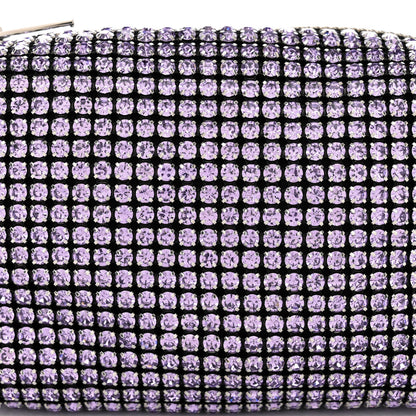 Alexander Wang Mesh Crystal Rhinestone Mini Heiress Pouch Winsome Orchid 8 of 11