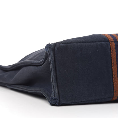 Hermes Canvas Fourre Tout MM Navy Brown 8 of 16