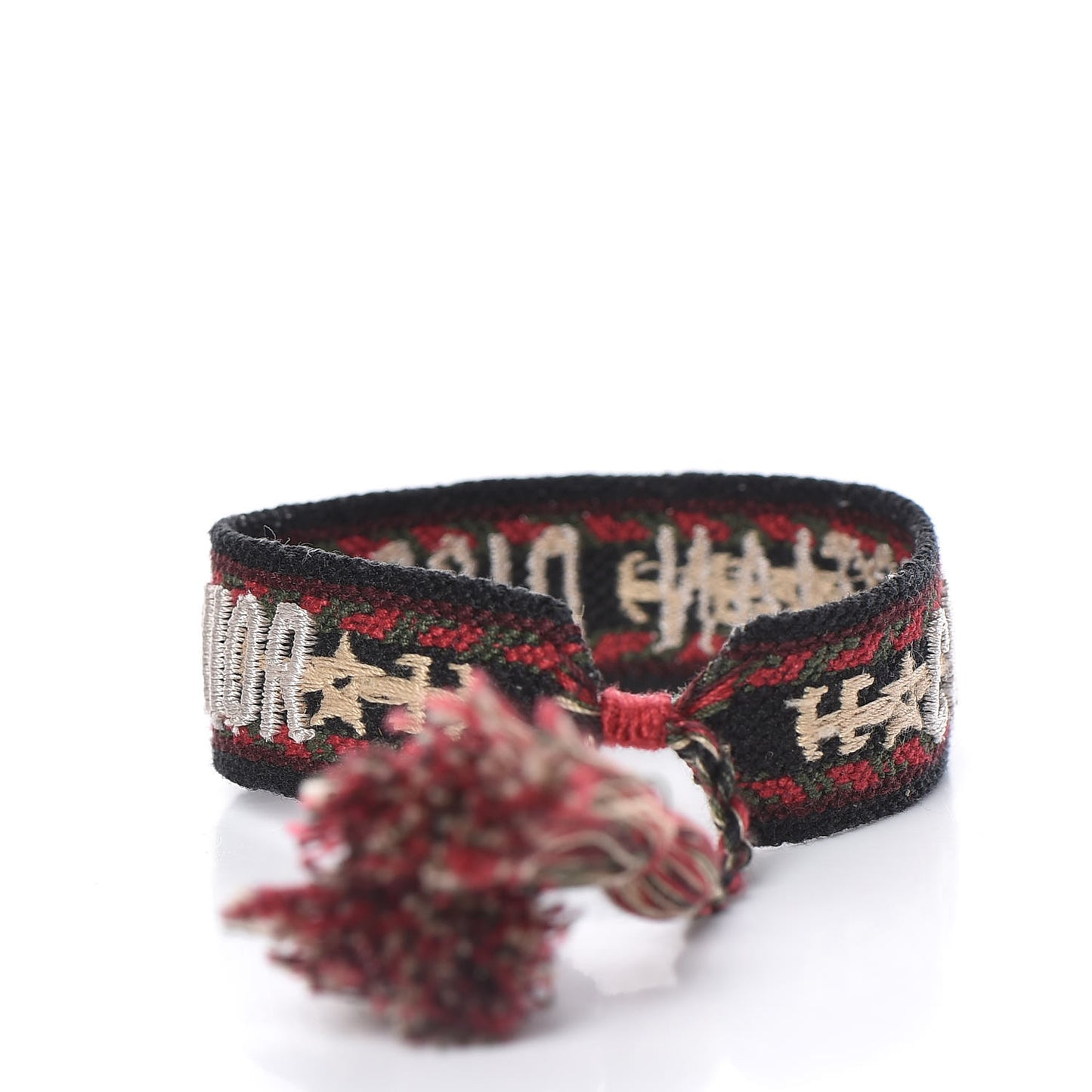 Woven Cotton J'Adior Friendship Bracelet Red Multicolor