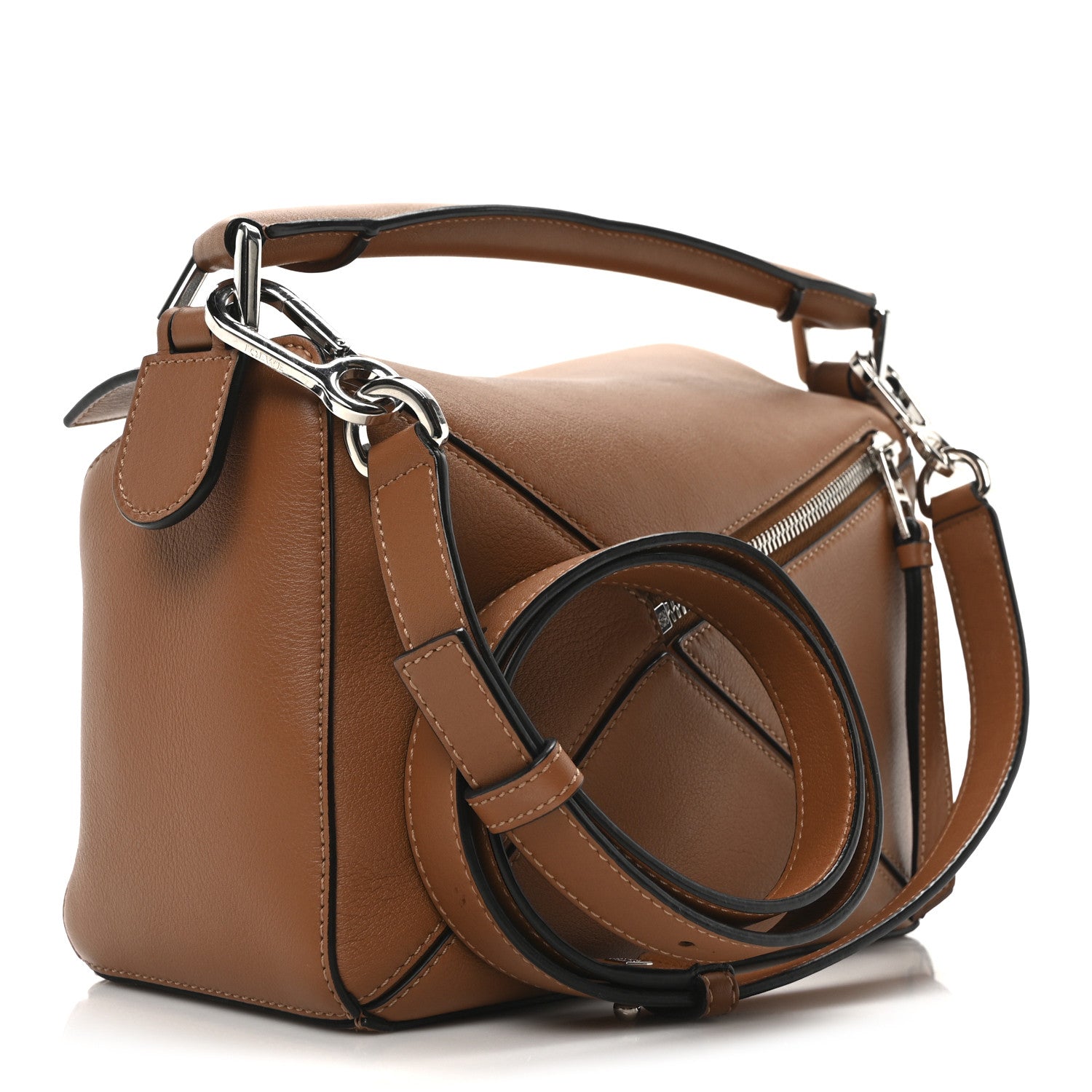 Loewe Calfskin Small Puzzle Bag Tan 3 of 9