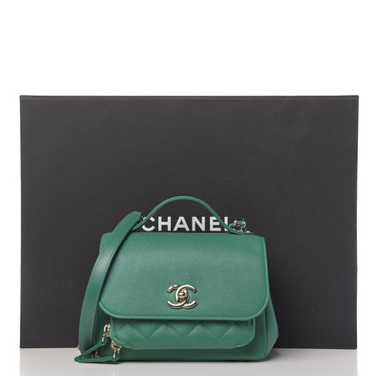 Chanel Caviar Quilted Mini Business Affinity Flap Green 12 of 12