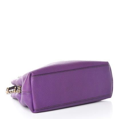 Gucci Pebbled Calfskin Small Soho Chain Shoulder Bag Shine Purple 4 of 13