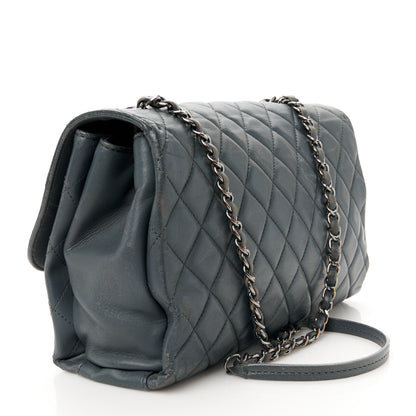 Chanel Lambskin Quilted Jumbo Coco Loop Flap Grey 3 of 13