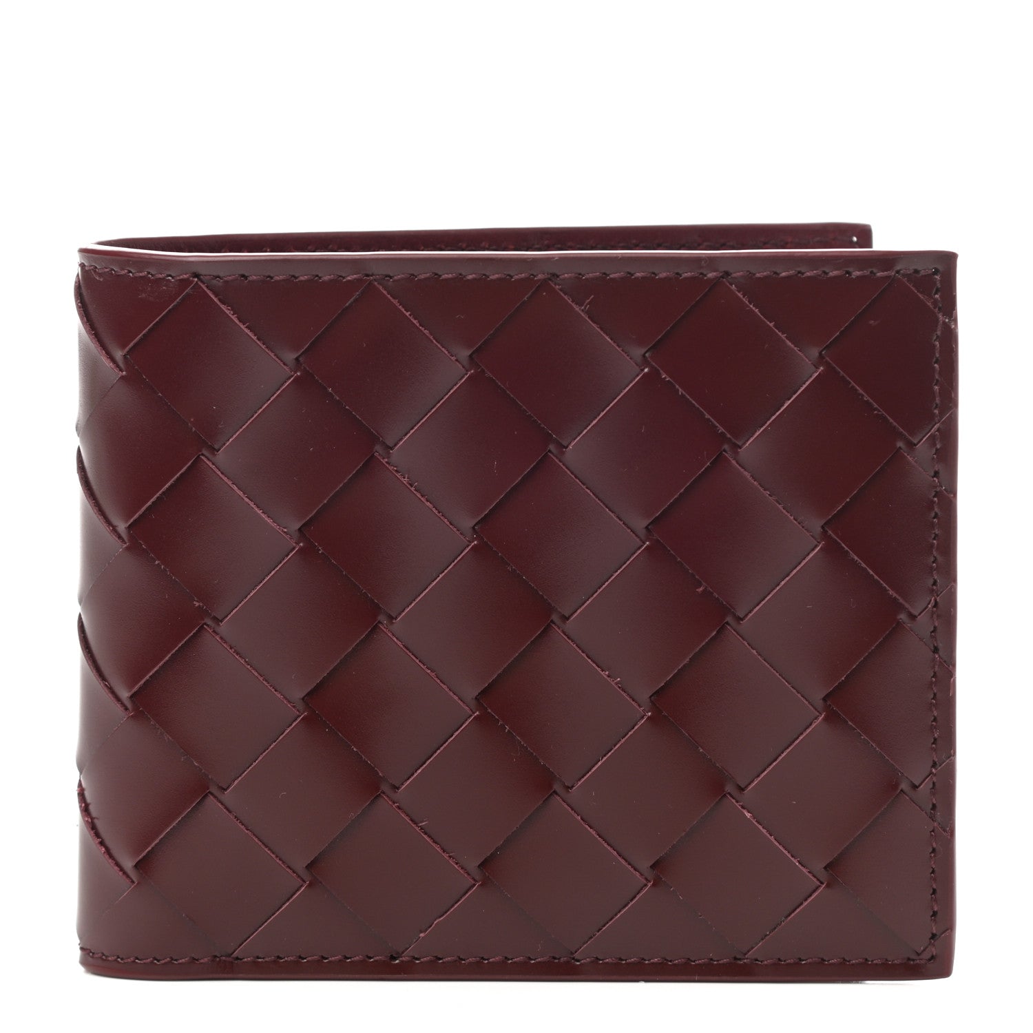 Bottega Veneta Nappa Maxi Intrecciato Bi-Fold Wallet Barolo 1 of 7