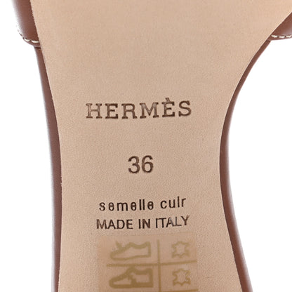 Hermes Calfskin Oasis Sandals 36 Gold 8 of 9