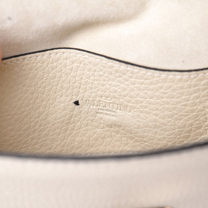 Valentino Garavani Pebbled Calfskin Embroidered Medium Rockstud Flip Lock Crossbody Bag Ivory 6 of 7