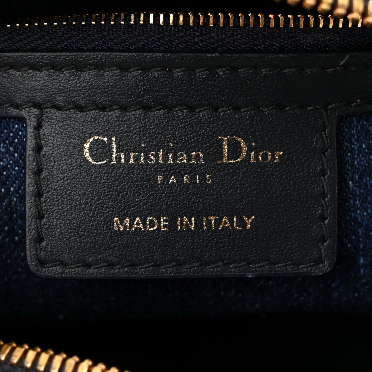 Christian Dior Denim Oblique Groove 20 Bag Blue 12 of 19