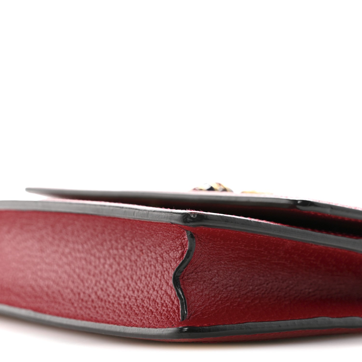 Gucci GG Supreme Monogram Web Queen Margaret Chain Wallet Red 7 of 11