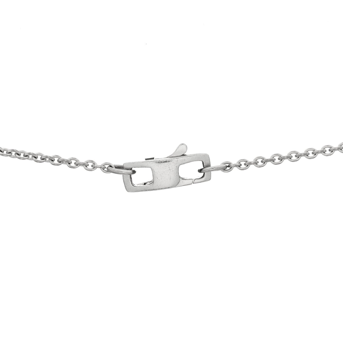 18K White Gold Pink Sapphire Empreinte Pendant Necklace