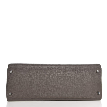 Hermes Taurillon Clemence Kelly Retourne 35 Etain 7 of 40
