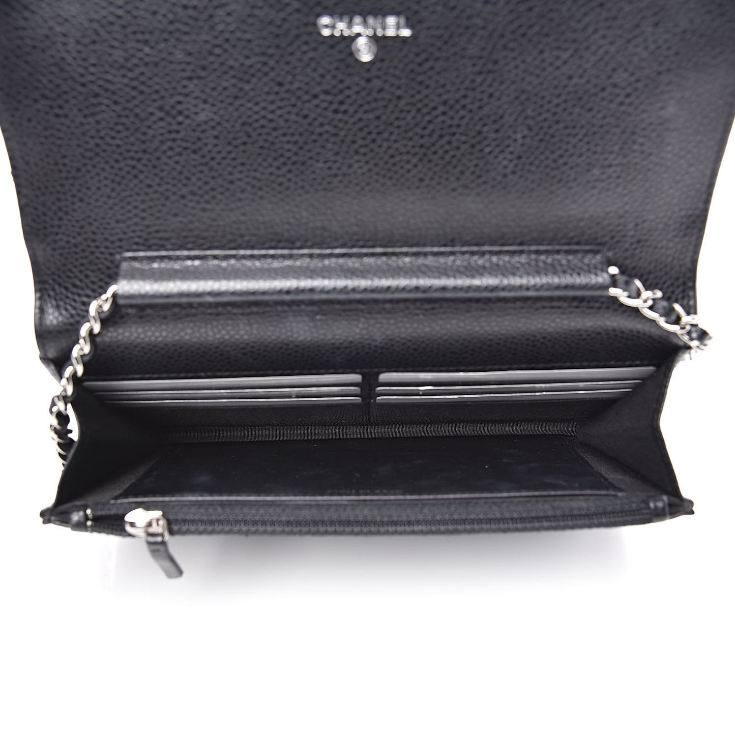 Caviar Patent CC Wallet On Chain WOC Black