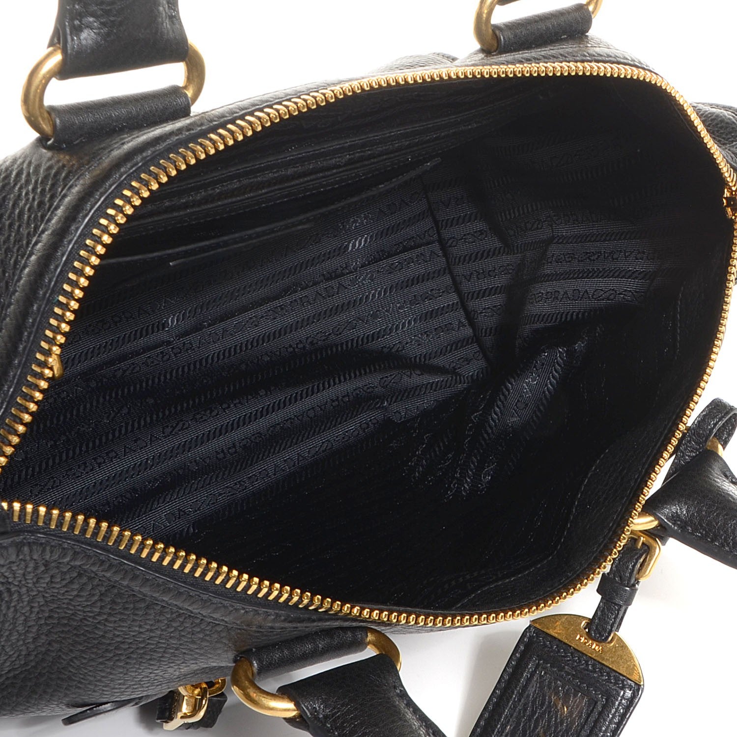 Prada Vitello Daino Tote Black 5 of 10