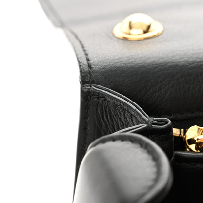 Gucci Roxy Calfskin Small Blondie Top Handle Shoulder Flap Bag Black 12 of 13