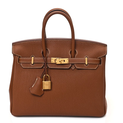 Hermes Togo Birkin 25 Gold 1 of 11