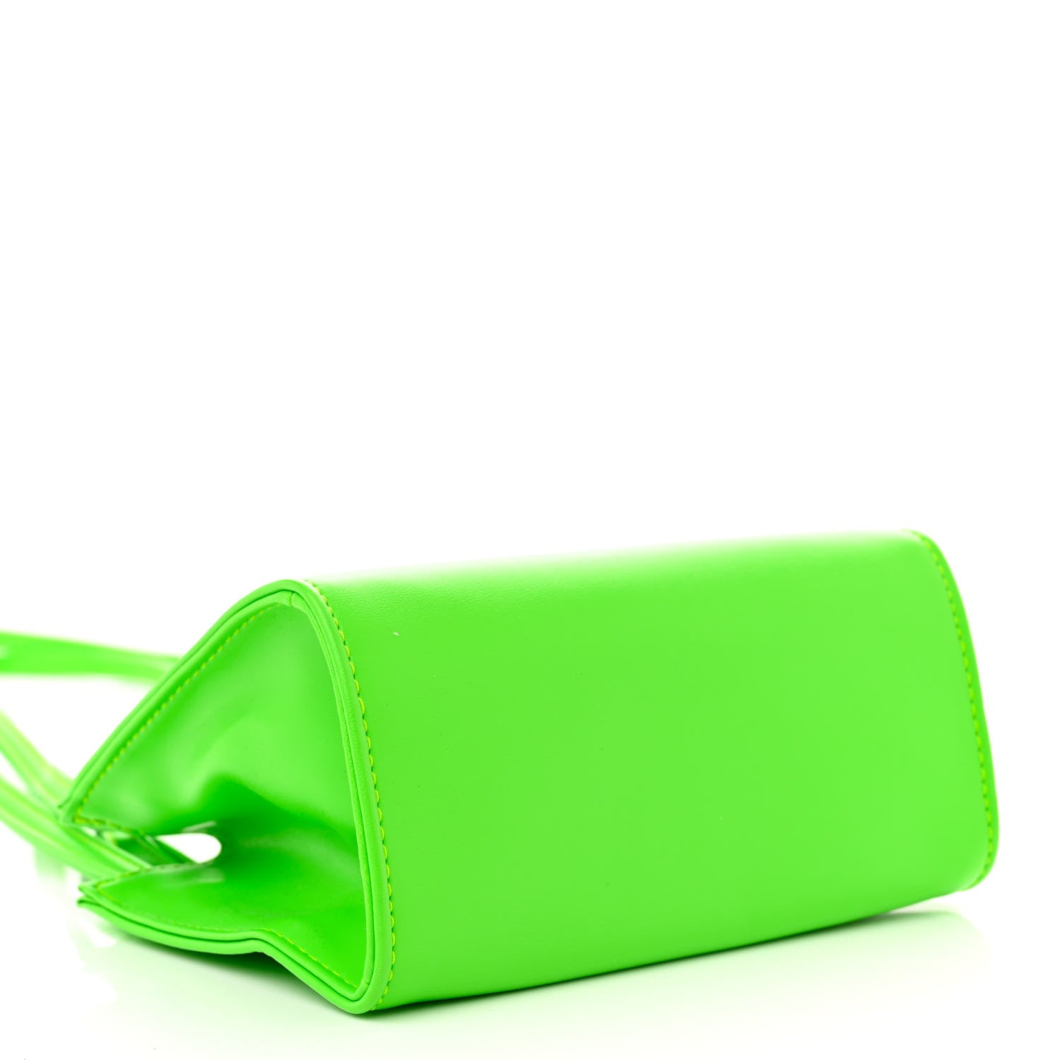 Telfar Vegan Leather Small Shopping Bag Highlighter Green 4 of 10