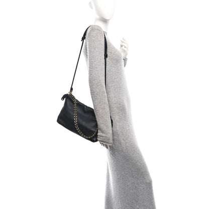 Loewe Mellow Nappa Medium Donut Chain Flamenco Knot Clutch Black 2 of 10