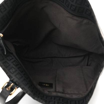 Fendi Zucchino Large Charm Shopping Tote Black 5 of 11