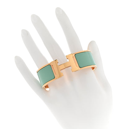Hermes Enamel Wide Clic Clac H Bracelet PM Vert Aqua 2 of 5